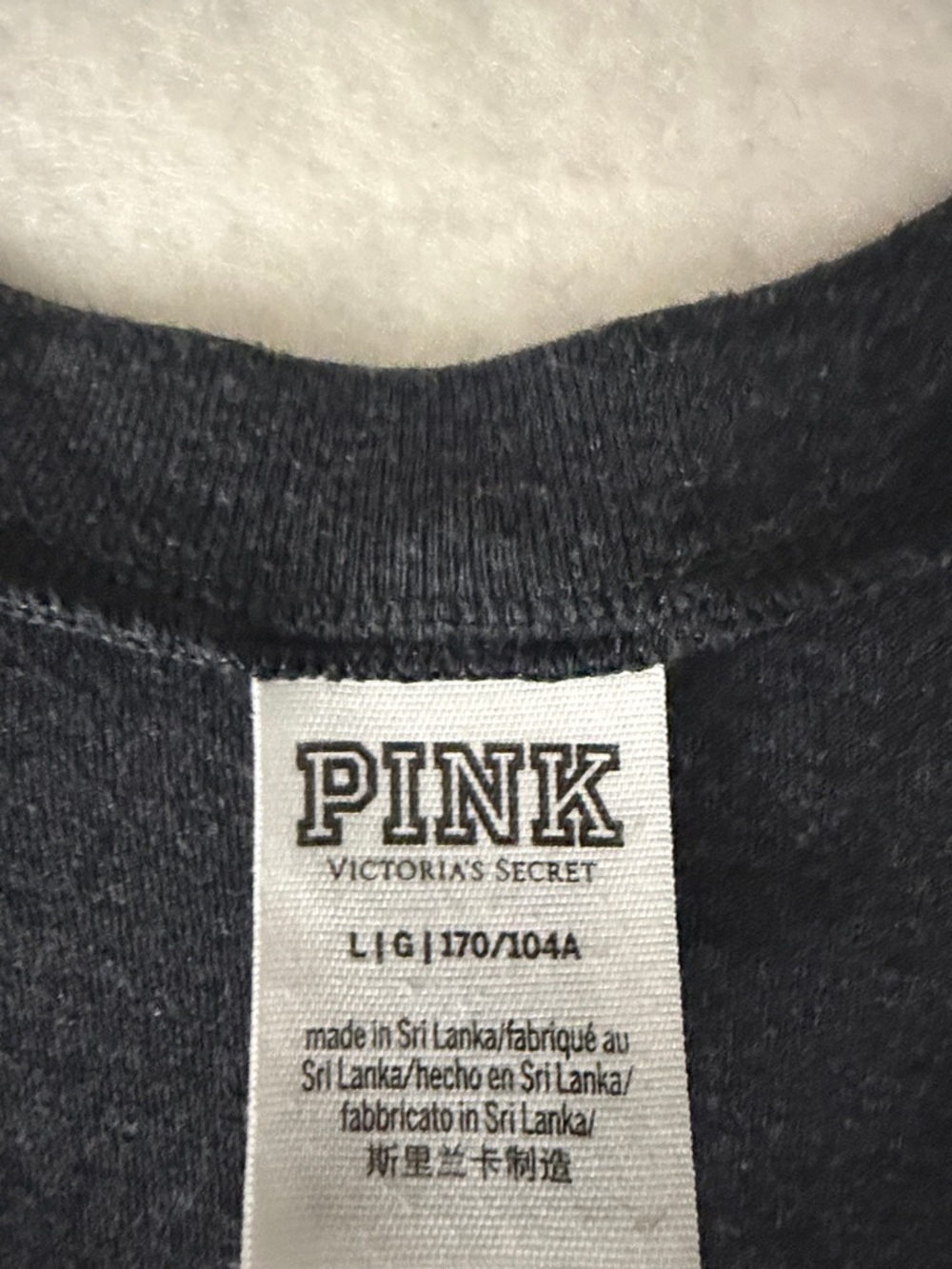 PINK Victoria's Secret ALOHA HAWAII Black Tee with White Label - Picture 3 of 8